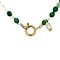 vintage Jade en parel collier met gouden sluiting 46 cm 14 krt