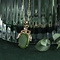 vintage Gouden hanger met nefriet 14 krt