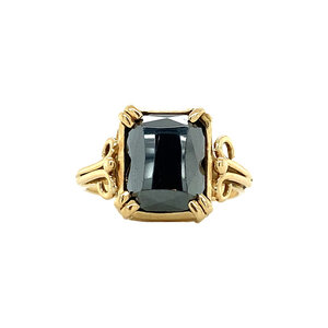 Gold ring with haematite 14 krt