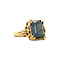 vintage Gouden ring met hematiet 14 krt