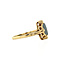 vintage Gouden ring met hematiet 14 krt