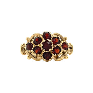 Ring with garnet 9 krt