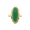 vintage Gold ring with aventurine 14 krt