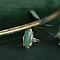 vintage Gold ring with aventurine 14 krt