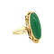 vintage Gouden ring met aventurijn 14 krt