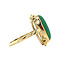 vintage Gouden ring met aventurijn 14 krt