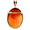 vintage Gouden hanger met camee 14 krt