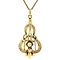 vintage Gold pendant with pearl 14 krt