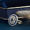 vintage Gold ring with sapphire and diamond 18 krt