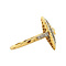 vintage Gold ring with sapphire and diamond 18 krt