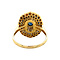 vintage Gold ring with sapphire and diamond 18 krt