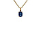 vintage Gold pendant with sapphire 14 krt