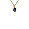 vintage Gold pendant with sapphire 14 krt