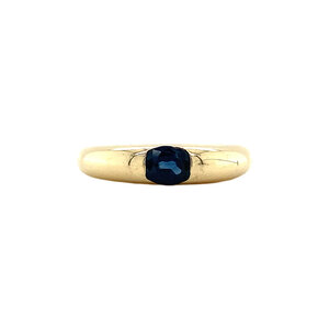 Gold ring with sapphire 14 krt