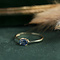vintage Gouden ring met saffier 14 krt