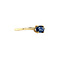 vintage Gouden ring met saffier 14 krt
