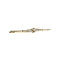 vintage Bicolour gold brooch with diamonds 14 krt