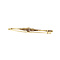 vintage Bicolour gold brooch with diamonds 14 krt