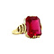 vintage Gold ring with ruby 14 krt