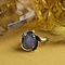 vintage Gold ring with triplet 14 krt