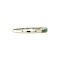 vintage White gold row ring with emerald 14 krt