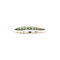 vintage White gold row ring with emerald 14 krt