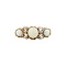 vintage Ring met opaal en zirkonia 9 krt
