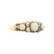 vintage Ring met opaal en zirkonia 9 krt