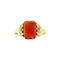 vintage Gold ring with carnelian 14 krt