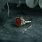 vintage Gold ring with carnelian 14 krt