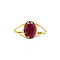 vintage Gold ring with garnet 14 krt