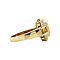 vintage Ring met citrien en diamant 9 krt