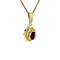 vintage Gold pendant with garnet 14 krt