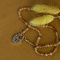 vintage Citrine necklace with heart clasp 43 cm 9 krt