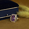 vintage Gouden ring met roze saffier 14 krt