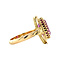 vintage Gouden ring met roze saffier 14 krt