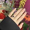 vintage Gold ring with sapphire and zirconia 14 krt