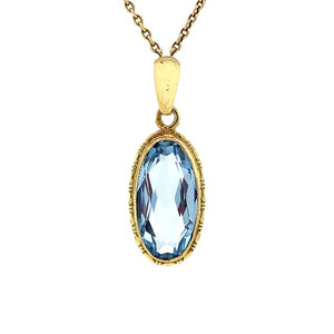 Gold pendant with spinel 14 krt