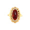 vintage Gouden ring met granaat 14 krt