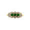 vintage Ring met peridot en diamant 9 krt