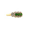 vintage Ring met peridot en diamant 9 krt