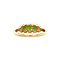 vintage Ring met peridot en diamant 9 krt