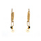 vintage Gouden oorringen met met parel en saffier 14 krt
