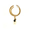vintage Gouden oorringen met met parel en saffier 14 krt