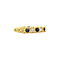 vintage Gold row ring with sapphire and diamond 18 krt