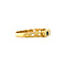 vintage Gold row ring with sapphire and diamond 18 krt