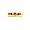 vintage Gold row ring with sapphire and diamond 18 krt
