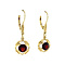 vintage Gold earrings with garnet 14 krt