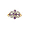 vintage Ring met amethist en diamant 9 krt