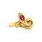 vintage Gold ring with ruby 20 krt
